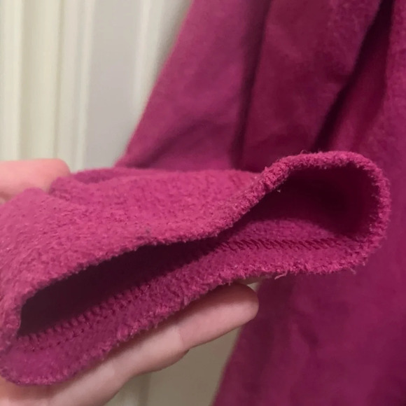 The North Face Women's TKA 100 Microvelour Fleece Quarter Zip Top Size XL Purple - Picture 7 of 7